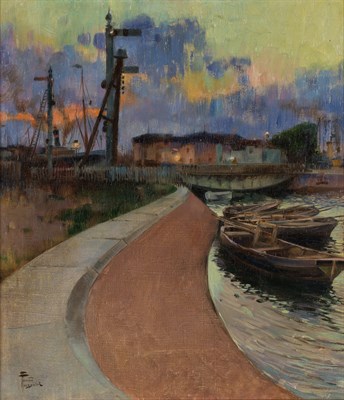 Lot 74 - Fernand Toussaint Belgian, 1873-1956 Port...