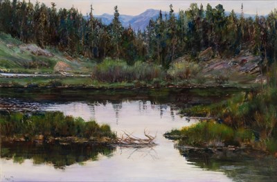Lot 49 - Karol Mack American, b. 1949 High Country Pond,...