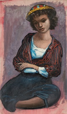 Lot 59 - Albert Pels American, 1910-1998 Seated Woman...