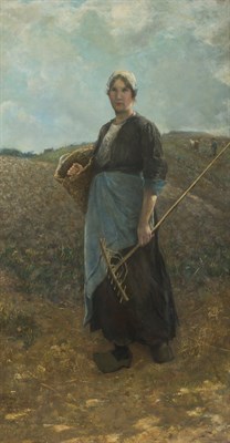 Lot 51 - David de la Mar Dutch, 1832-1898 Woman in a...