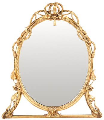Lot 828 - Victorian Style Giltwood Overmantel Mirror The...
