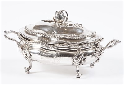 Lot 865 - George II Sterling Silver Covered Soup Tureen...