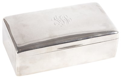 Lot 863 - George V Sterling Silver Table Cigarette Box...