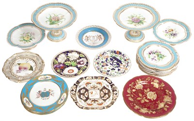 Lot 837 - English Porcelain Partial Floral Decorated...