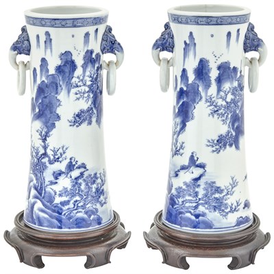 Lot 188 - Pair of Japanese Arita Porcelain Vases Late...