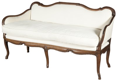 Lot 248 - Italian Rococo Walnut Upholstered Canapé Third...