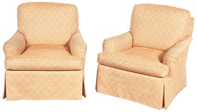 Lot 321 - Pair of Upholstered Club Chairs Height 36...
