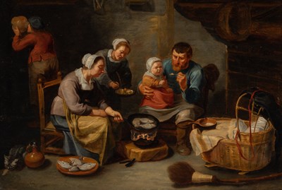 Lot 30 - David Rykaert III Flemish, 1612-1661 Family in...