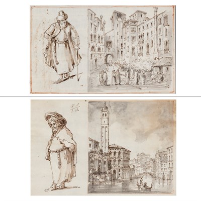Lot 33 - Manner of Francesco Guardi Figure Studies and...