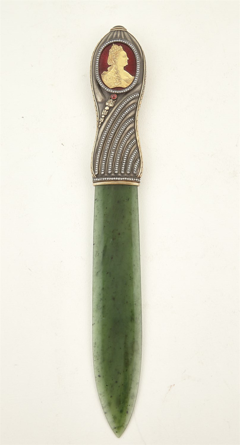 Lot 244 - Fabergé Style Parcel-Gilt Silver, Guilloché...