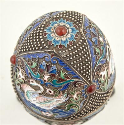 Lot 249 - Russian Style Parcel-Gilt Silver and Cloisonné...