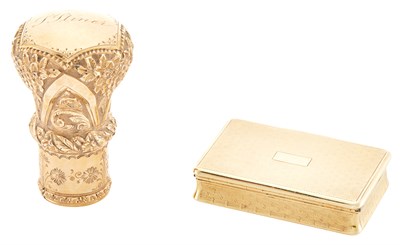 Lot 249 - French 15 Kt Gold Vinaigrette Paris, 19th/20th...