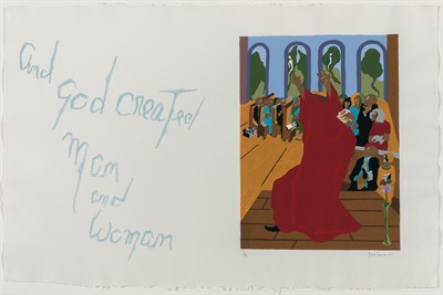 Lot 94 - Jacob Lawrence (1917-2000) AND GOD CREATED MAN...