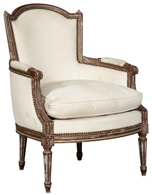 Lot 892 - Louis XVI Style Painted and Parcel Gilt...