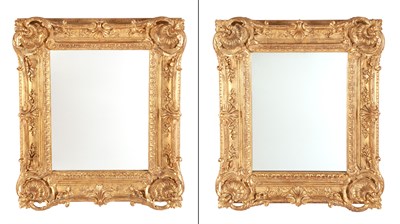 Lot 879 - Pair of Louis XV Style Giltwood Mirrors Each...