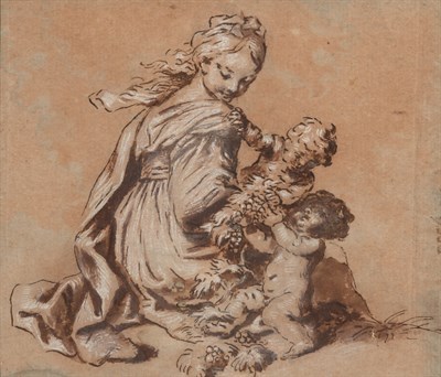 Lot 41 - Attributed to Ciro Ferri Woman and Two Small...