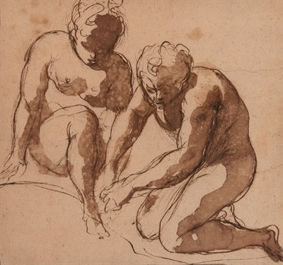 Lot 42 - French School 17th Century Nude Man and Woman...