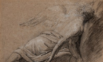 Lot 63 - Circle of Pierre-Paul Prud'hon Angel, seen...