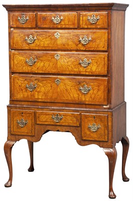 Lot 275 - George II Inlaid Walnut Chest on Later Stand...