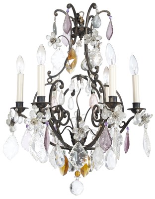 Lot 329 - Louis XVI Style Tôle, Iron and Multicolored...