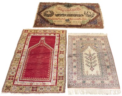 Lot 344 - Three Turkish Rugs An Oushak rug, a Central...