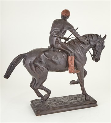 Lot 146 - Cold-Painted Bronze Figure of a Jockey Height...
