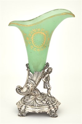 Lot 285 - Continental Silver and Gilt-Decorated Green...