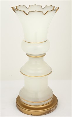Lot 288 - Gilt-Decorated White Opaline Glass Urn-Form...