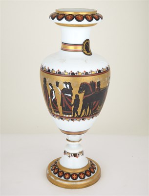 Lot 290 - Continental Gilt, Black and Red Painted Opaque...