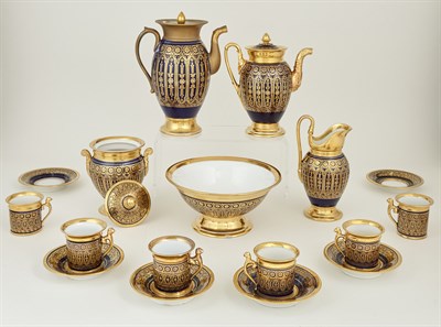 Lot 268 - Paris Porcelain Gilt-Decorated Cobalt Ground...