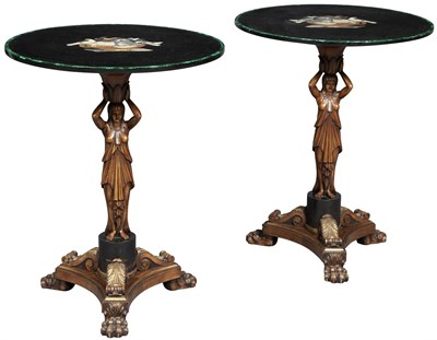 Lot 294 - Pair of Neoclassical Style Beechwood,...