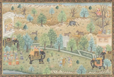 Lot 889 - Indo-Persian Gouache on Paper Height 10 1/2...