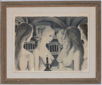 Lot 75 - Paul Delvaux (1897-1994) LA VOÛTE (JACOB 68)...