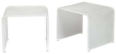 Lot 874 - Pair of Frosted Acrylic Waterfall Low Tables...