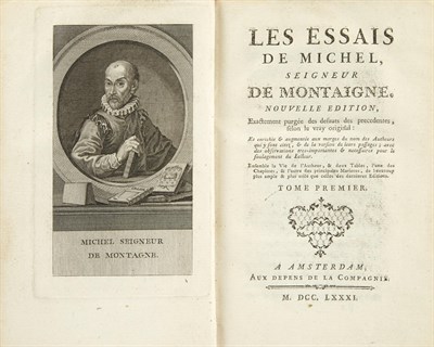 Lot 182 - MONTAIGNE, MICHEL EYQUEM DE A Montaigne...