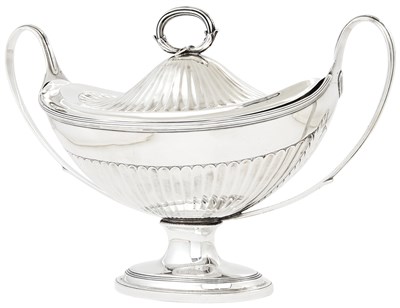 Lot 203 - George III Sterling Silver Covered Soup Tureen...