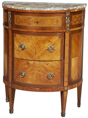Lot 278 - Louis XVI Style Tulipwood and Marquetry...