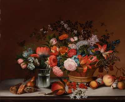 Lot 80 - Dutch School 19th century Floral Still Life...
