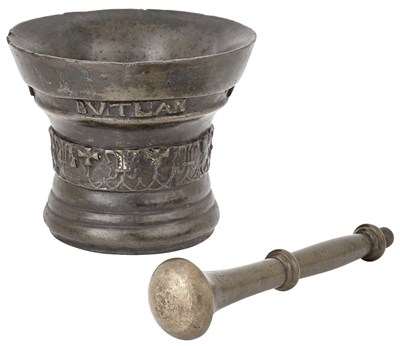 Lot 284 - English Bronze Mortar 17th Century Cast with...