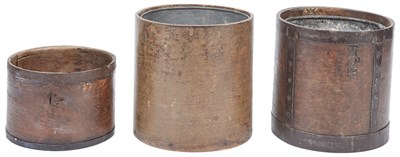 Lot 277 - Two Iron-Bound Bentwood Grain Measures;...