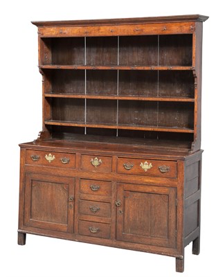 Lot 244 - Welsh Oak Open High Dresser Late 18th/early...
