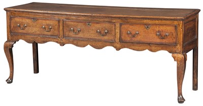 Lot 257 - George II Oak Dresser Base Mid-18th century...