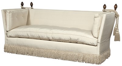 Lot 320 - Cream Silk-Upholstered 'Knole' Sofa By O....