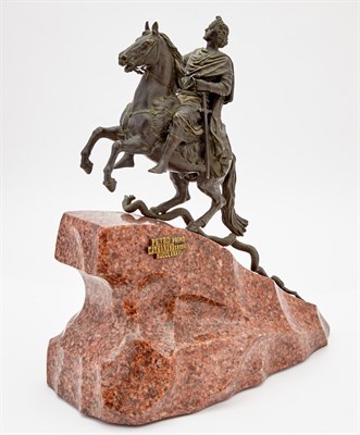 Lot 164 - Bronze and Granite Group of the Bronze...