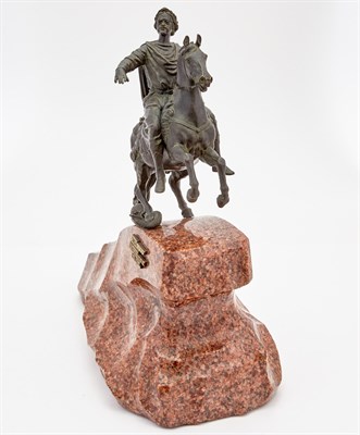 Lot 164 - Bronze and Granite Group of the Bronze...