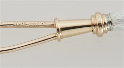 Lot 111 - Rare Fabergé Gold and Guilloché Enamel Button...