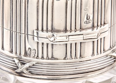 Lot 117 - Fabergé Silver-Mounted Glass Flacon Workmaster...