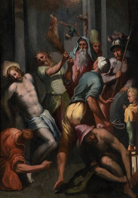 Lot 1 - School of Palma Giovane The Flagellation of...