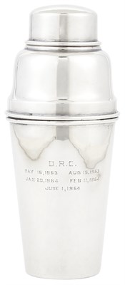 Lot 214 - Asprey Sterling Silver Cocktail Shaker London,...