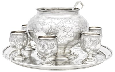 Lot 147 - Russian Silver Punch Set Sergei Agafonov,...